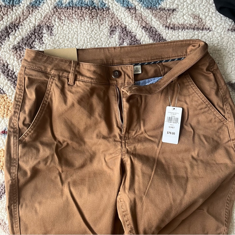 Women's Comfort Stretch Pants, Mid-Rise Straight-Leg Chino BROWN